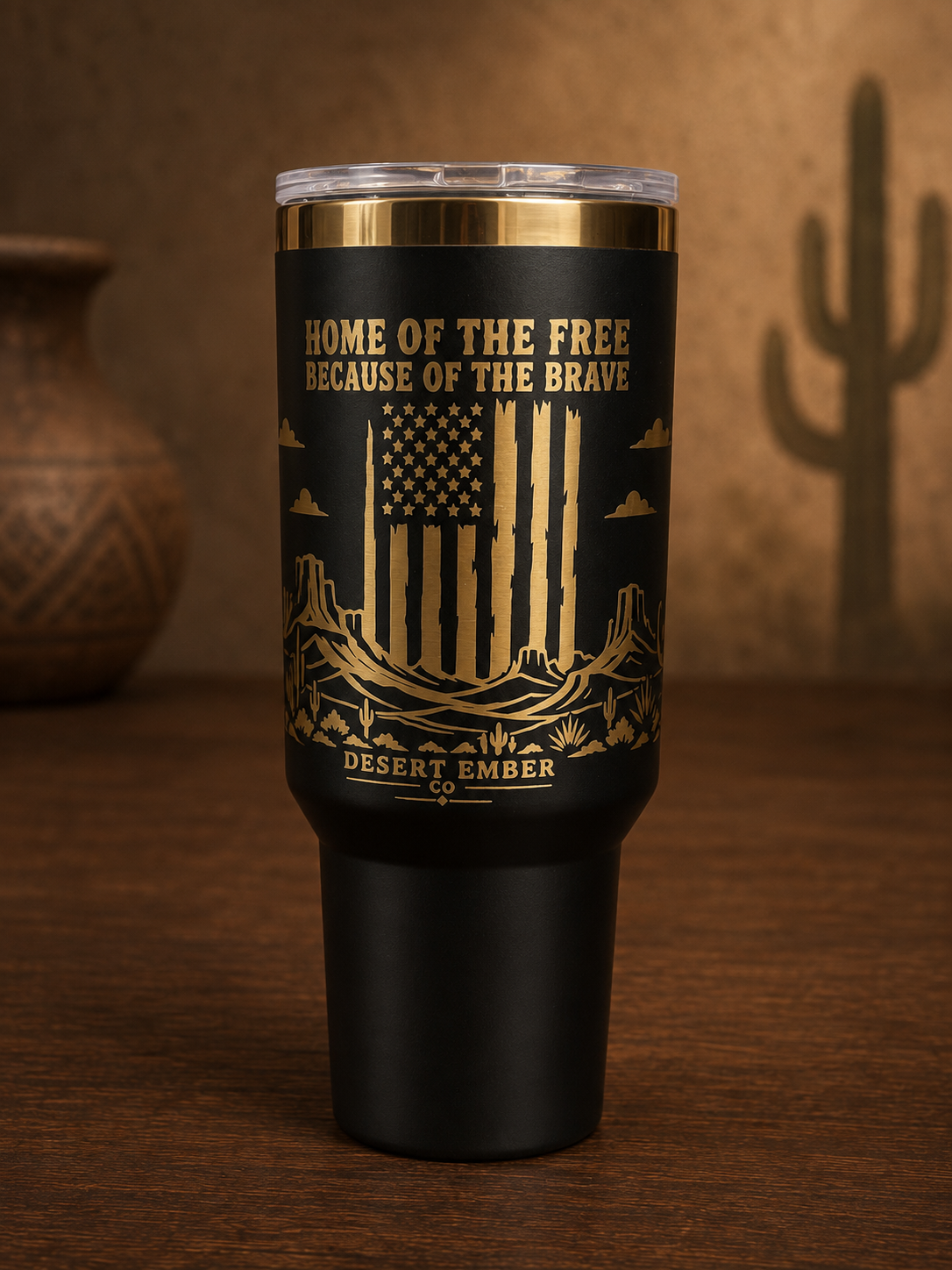 Because of the Brave 40oz Tumbler — front view