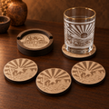 Gold Halo Glass + Coaster Gift Set