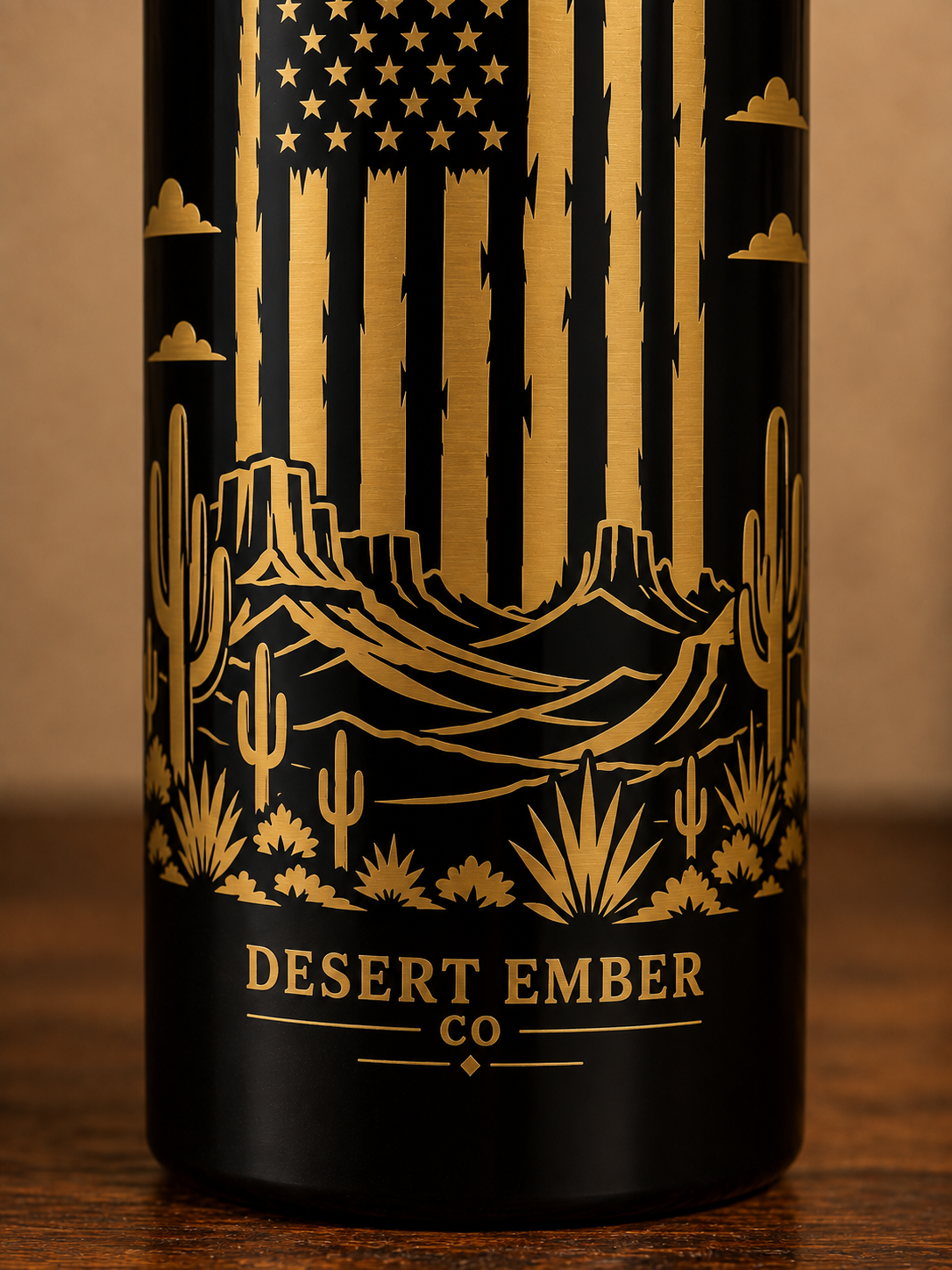 Because of the Brave 20oz skinny tumbler — detail view