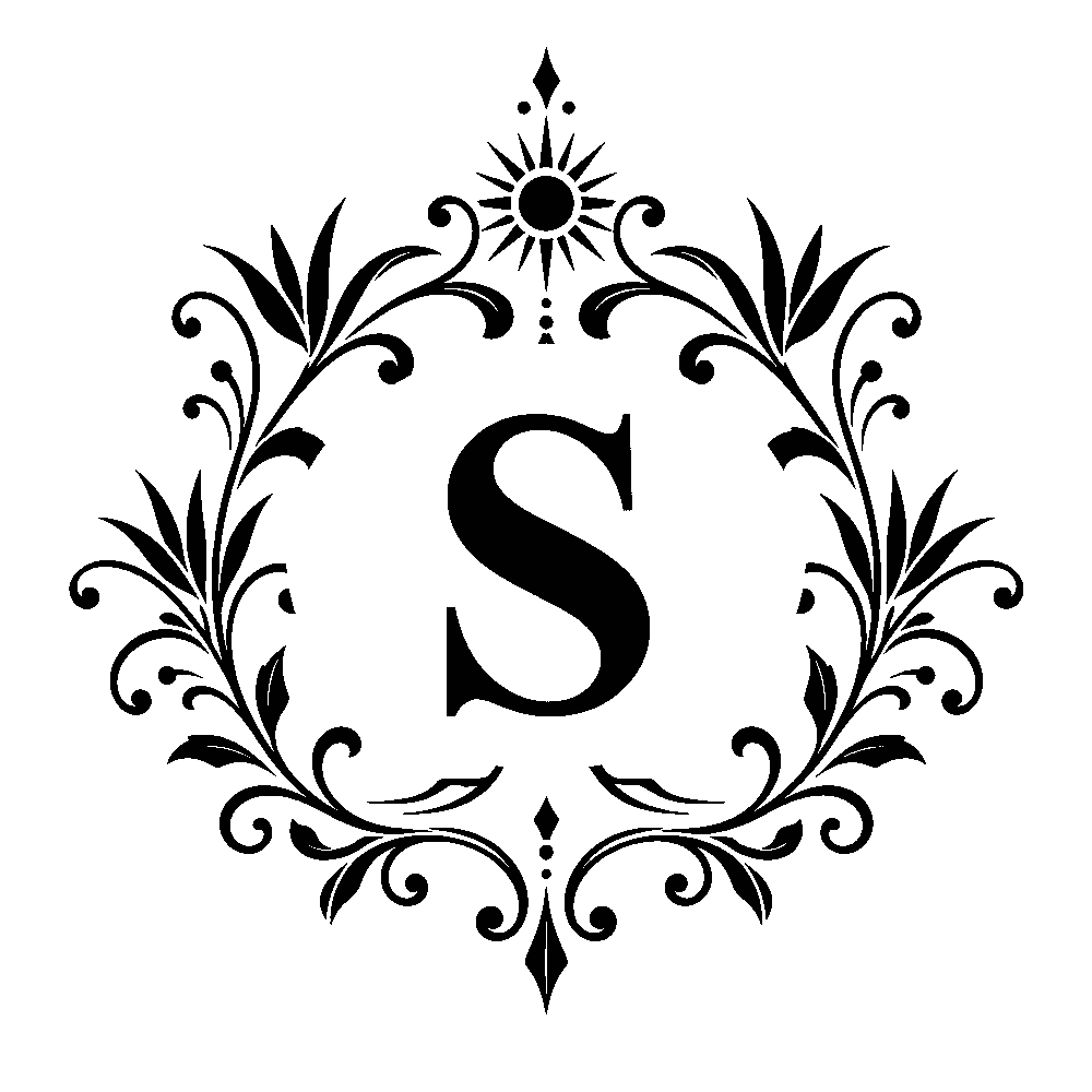 Letter S surname monogram design for Custom Decanter Gift Set