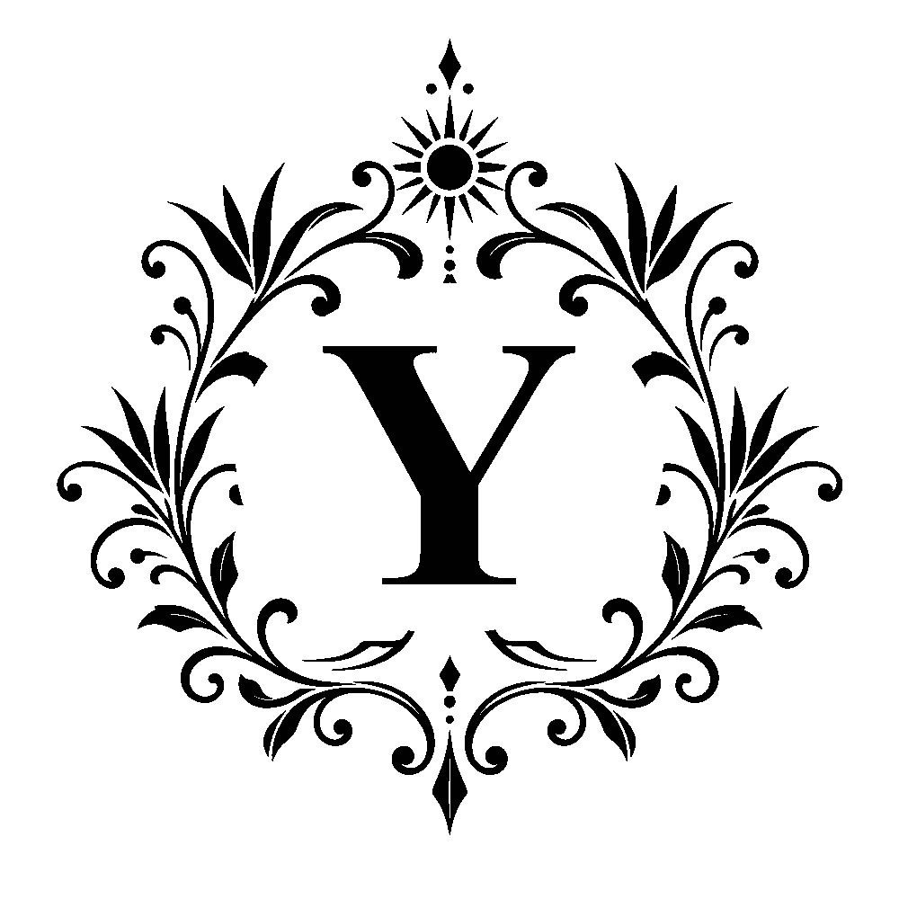 Letter Y surname monogram design for Custom Decanter Gift Set