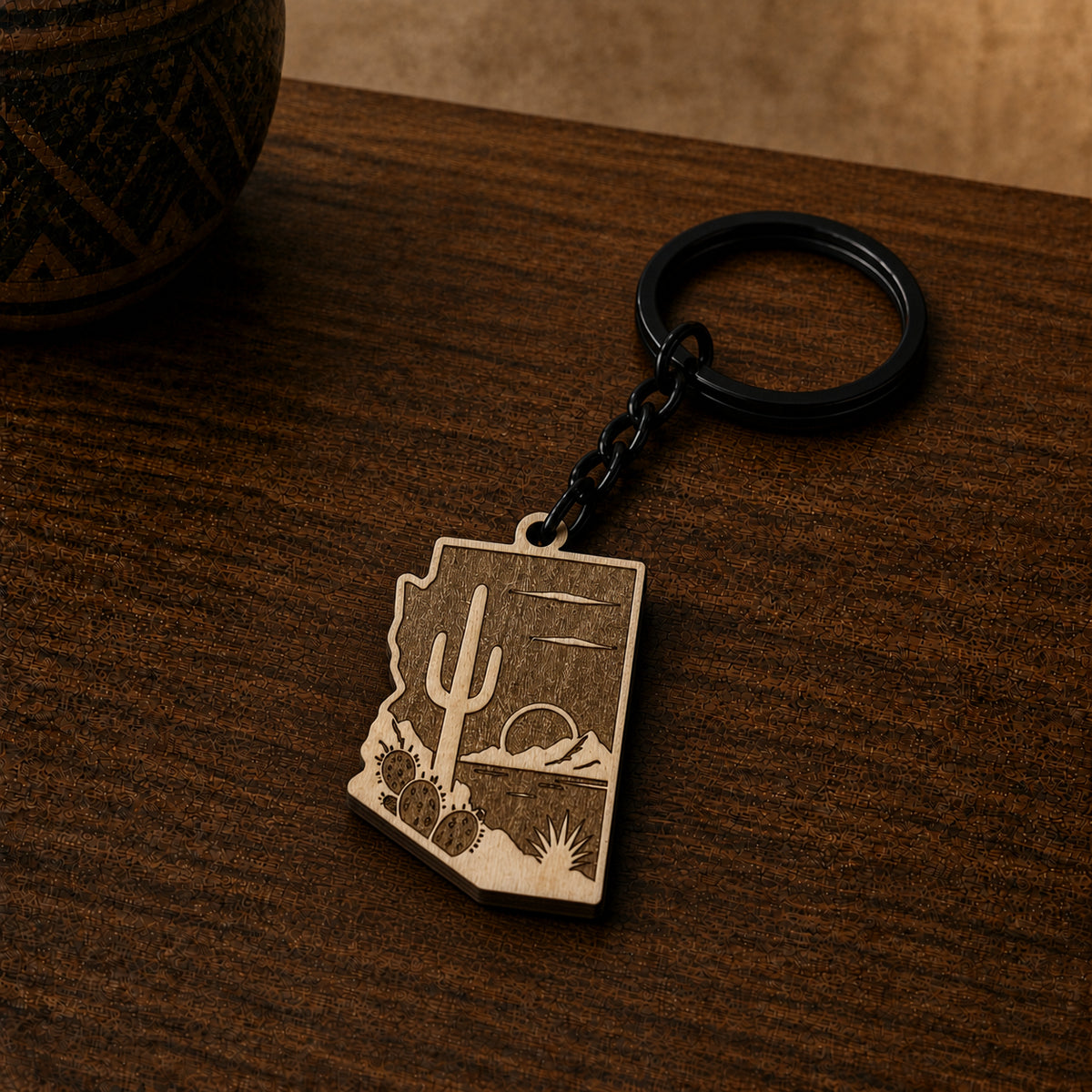 Arizona Saguaro State Heritage Keychain