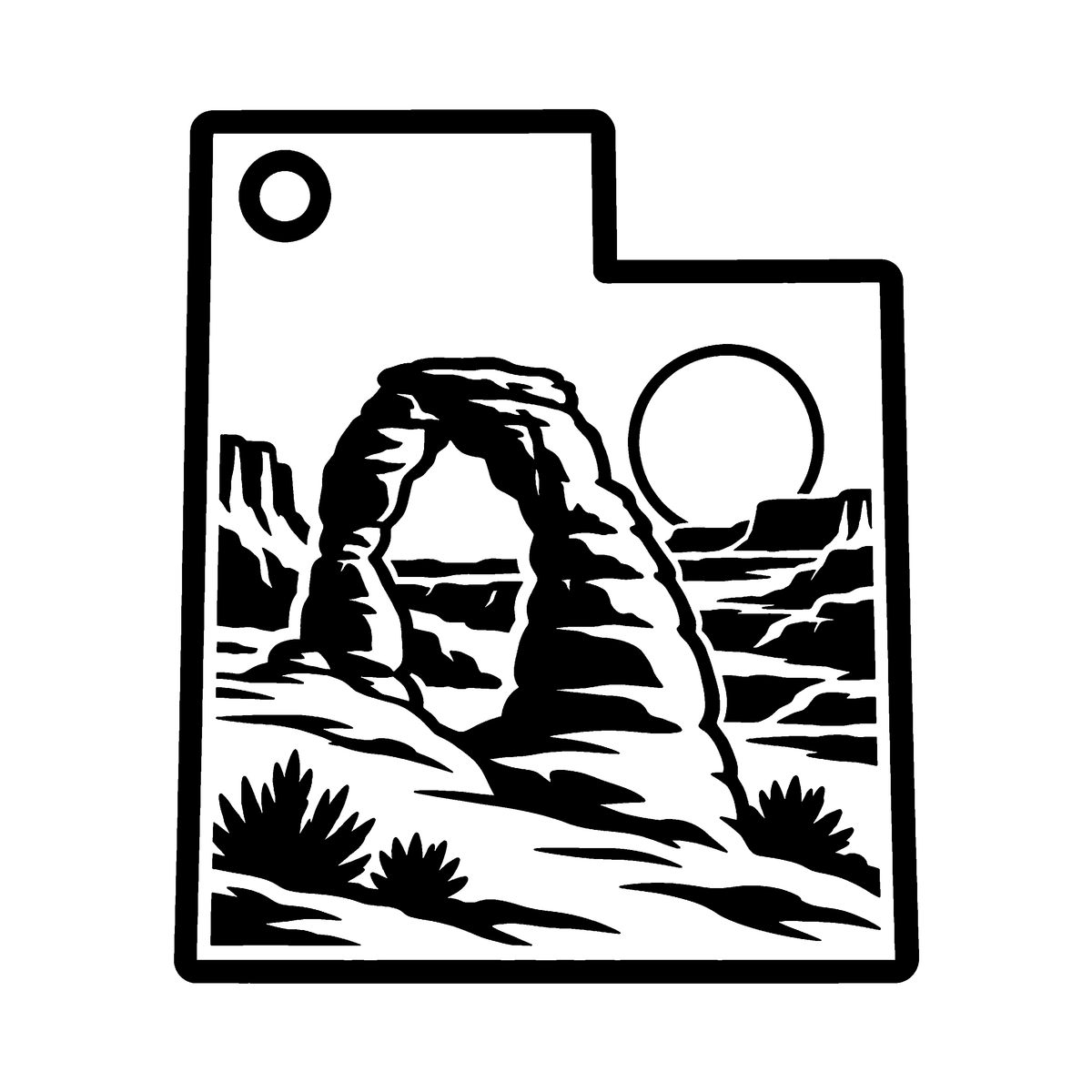 Utah acrylic keychain artwork preview — Coming Soon